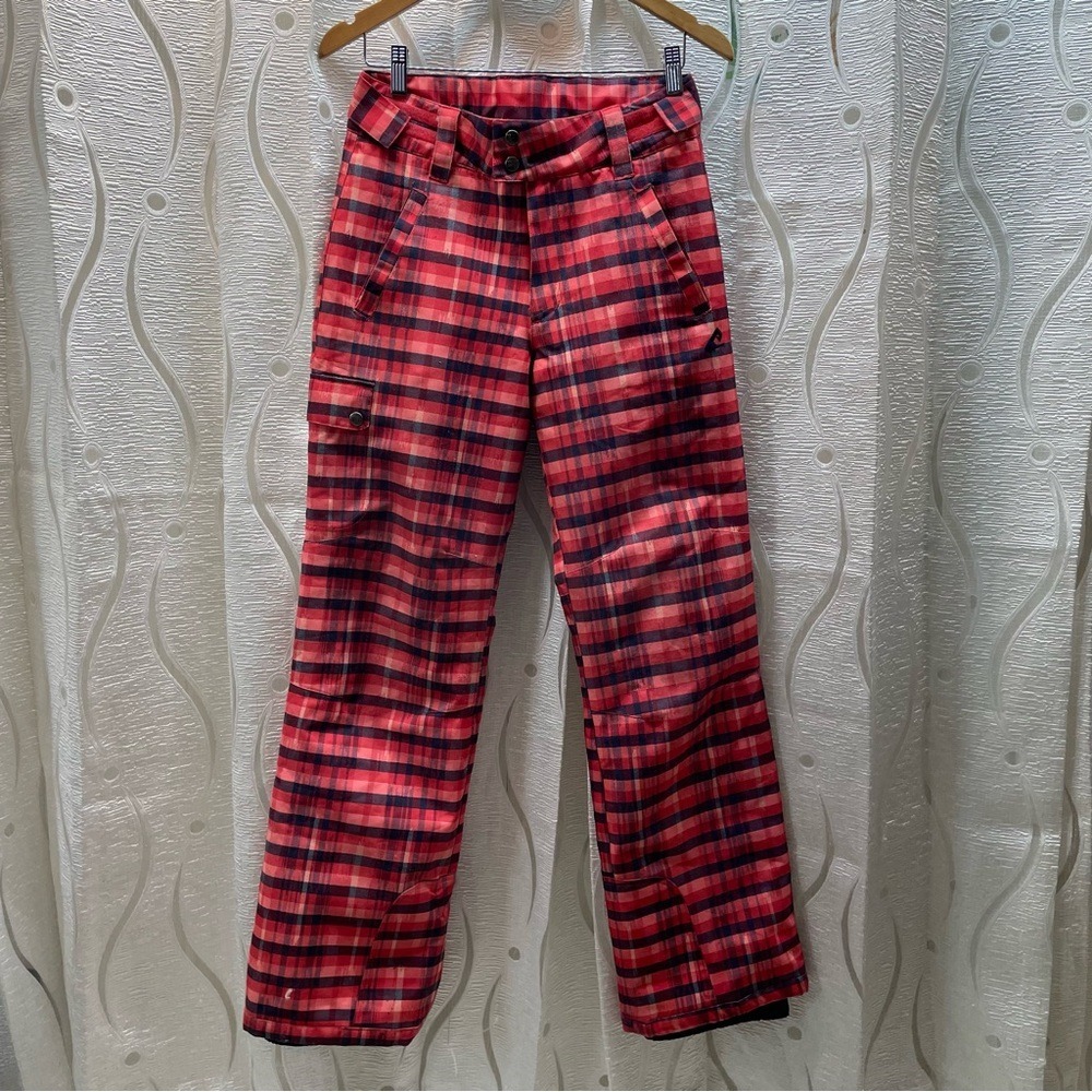Westbeach‎ Snow Pants Womens XS Red Plaid Insulated Ski Snowboard Good A44AZ.GS